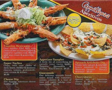 Menu at Puerto Vallarta Restaurant, Mishawaka