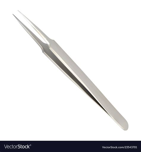 Surgical Straight Tweezers Metal Medical Vector Image