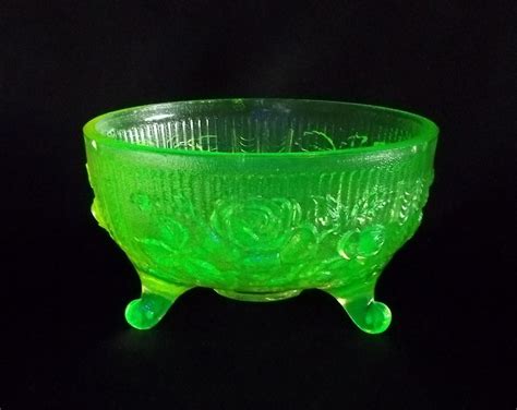 Vaseline Glass Rose Bowl Glass Designs