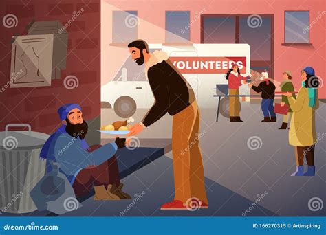 Volunteer Help People Idea Charity Community Support Homeless Stock