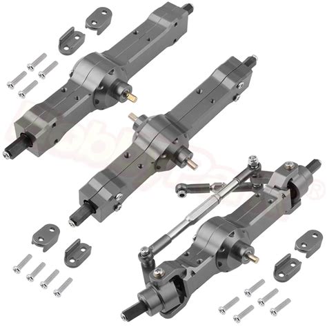 Pcs Aluminum Metal Bridge Axle Gear Box Set Assembled For Wpl B B