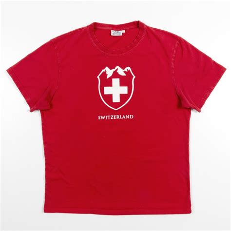 Switzerland Swiss Flag T Shirt Adult Mens Unisex Large EBay