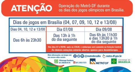 G1 Metrô Do Df Opera De 13h à 1h Neste Domingo Para Jogos Da