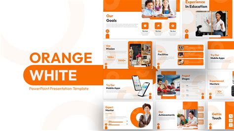 Orange and White Theme PowerPoint Template