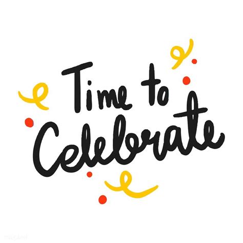 Time to celebrate typography vector | free image by rawpixel.com ...