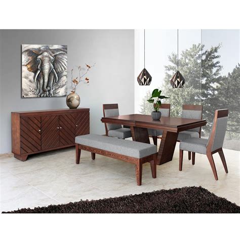 Ripley MP JUEGO DE COMEDOR 4 SILLAS BANQUETA APARADOR AMERICA