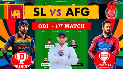 Sl Vs Afg Dream11 Team Prediction Afg Vs Sl Dream11 Srilanka Vs