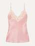 La Perla Maison Embroidered Lace Trimmed Silk Blend Satin Camisole