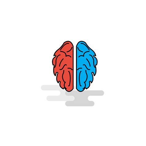 Flat Brain Icon Vector 14385063 Vector Art At Vecteezy