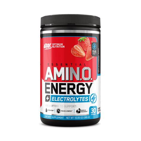 Buy Optimum Nutrition Amino Energy Plus Electrolytes Powder Strawberry