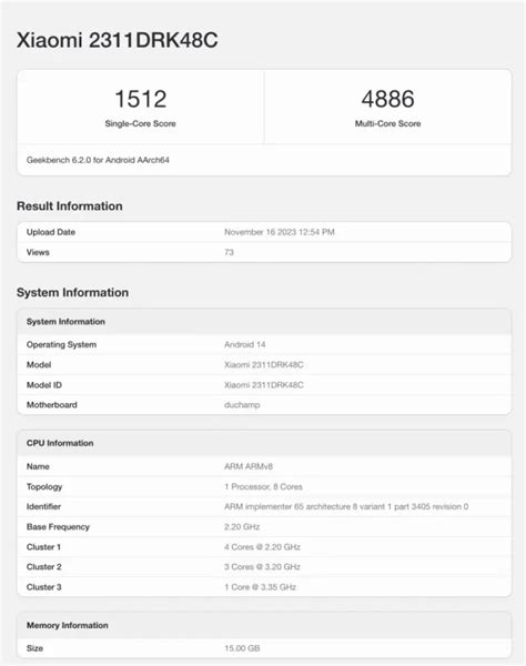 Xiaomi Poco F Redmi K Geekbench Test With Dimensity S