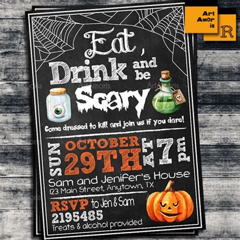 Halloween party invitations for adults | Message