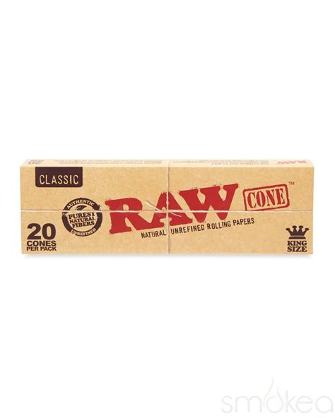 Raw Classic King Size Pre Rolled Cones 20 Pack