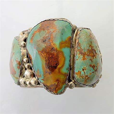 Turquoise, Sterling Silver Bracelet. : Lot 441