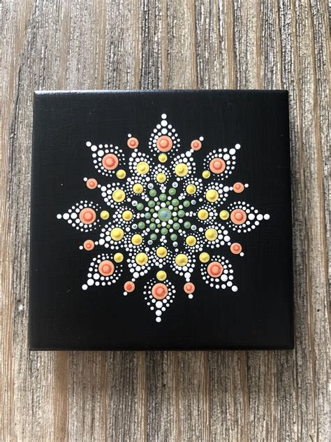 Mandala Coaster Dot Painting Painting Mandala