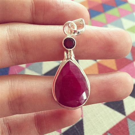 Ruby Garnet 925 Sterling Silver pendant | finalsilver