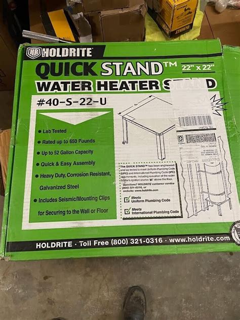 Sharkbite 40 S 22 U Metal Water Heater Stand 16 H X 22 L X 22 W Ebay