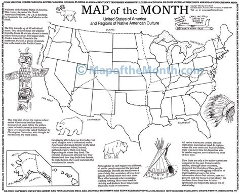 USA Regions of Native American Culture Map - Maps for the Classroom