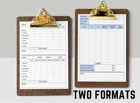 Employee Time Sheet. Editable Timesheet Form. Printable - Etsy