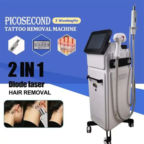 Vertical Handle Diode Picosecond Nd Yag Laser Hair Tattoo