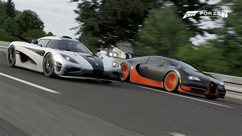 Forza Motorsport 7 Drag Race Koenigsegg One 1 Vs Bugatti Veyron Super