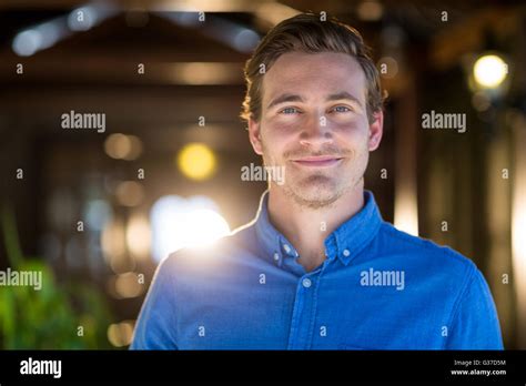 Portrait Of Smiling Man Stock Photo Alamy