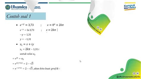 Contoh Soal Fungsi Elementer Fungsi Peubah Kompleks YouTube