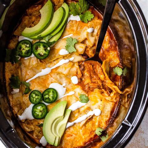 Slow Cooker Chicken Enchiladas Skinnytaste