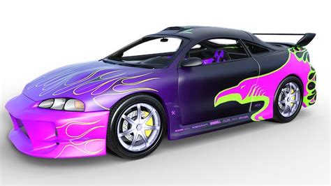 Purple Fast And Furious Race Car