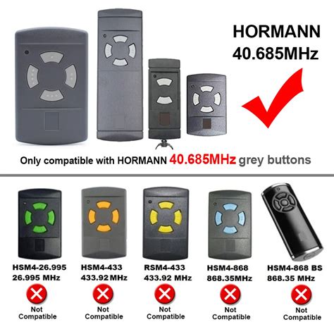 HORMANN Ouvre porte de garage à bouton gris commande de portail