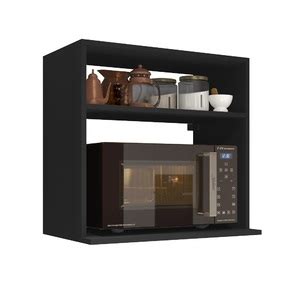 Suporte Nicho Prateleira Microondas Forno Preto Leroy Merlin