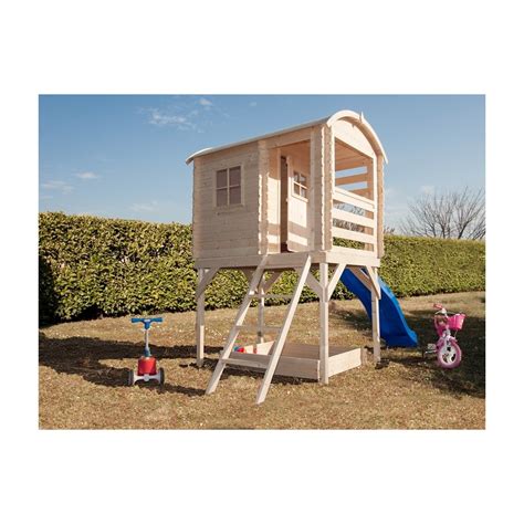 Casetta In Legno Bambini Scivolo Parco Giochi Giardino Bricoshop