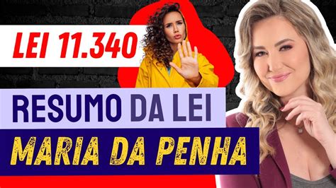 Lei Maria Da Penha Lei N Resumo Youtube