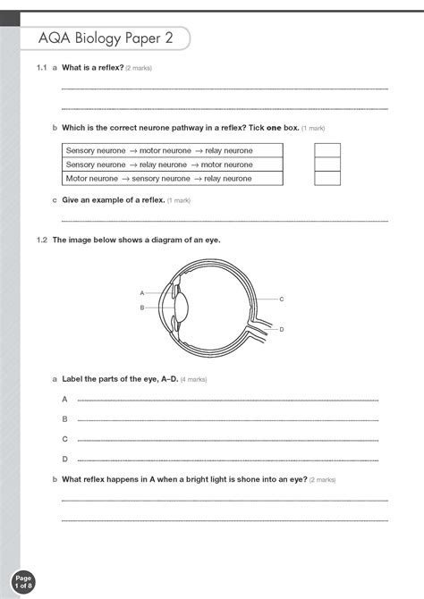 Aqa Biology Gcse Past Papers Paper 1