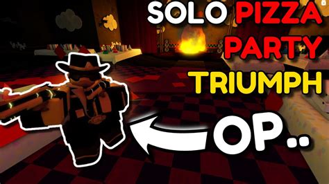 SOLO PIZZA PARTY TRIUMPH WITH BUFFED GOLDEN COWBOY ROBLOX TOWER