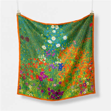 Charpe En Serg De Peinture L Huile Pour Femmes Foulard Carr Foulards De