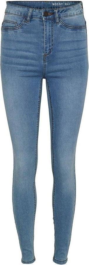 Noisy May Callie High Waist Skinny Fit Jeans Light Blue Denim • Pris