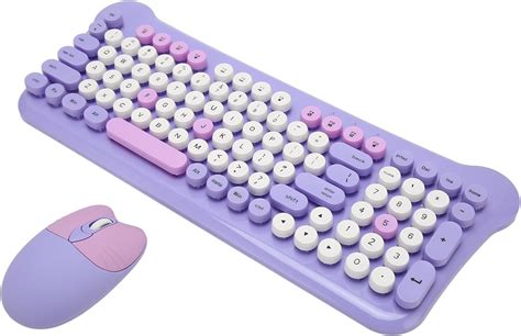 Wire Less Keyboard And Mouse Combo Cute Mixed Colour Keyboard And