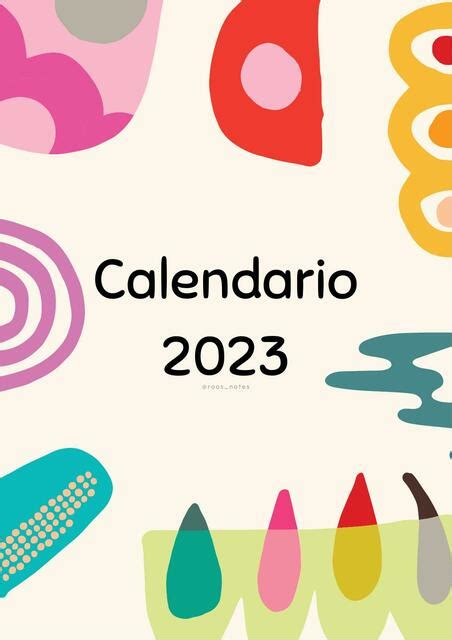 Calendario 2023 Roosnotes Udocz