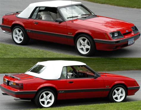 Bright Red 1986 Ford Mustang Gt Convertible Photo