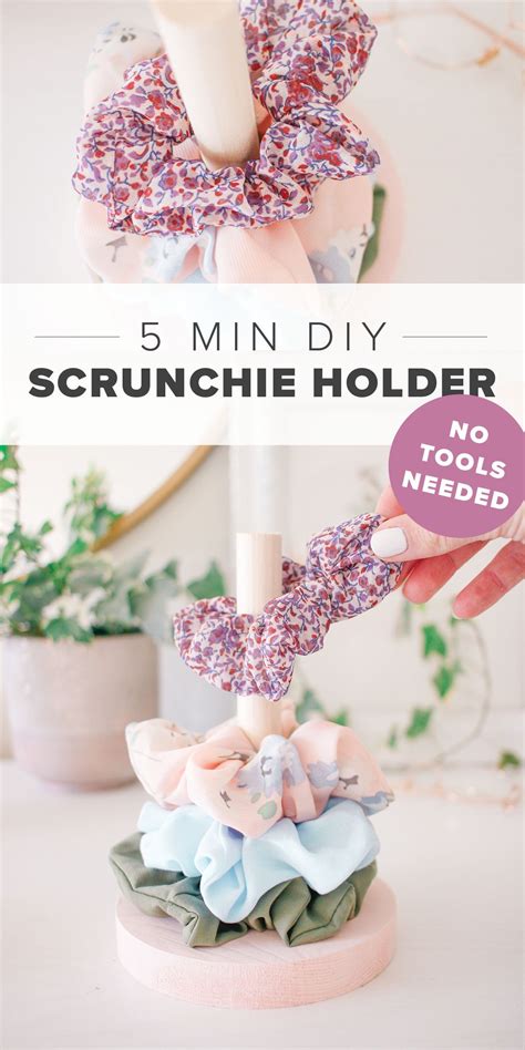 Diy Easy Scrunchie Holder Display Stand Storage In Diy Crafts