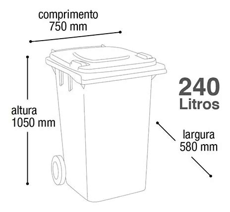 Cesto Tacho Basura Contenedor Residuos Con Ruedas 240 Lts En Venta