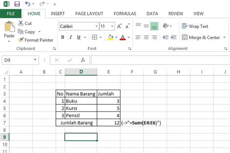 5 RUMUS DASAR PADA MICROSOFT EXCEL DUNIA KANTOR