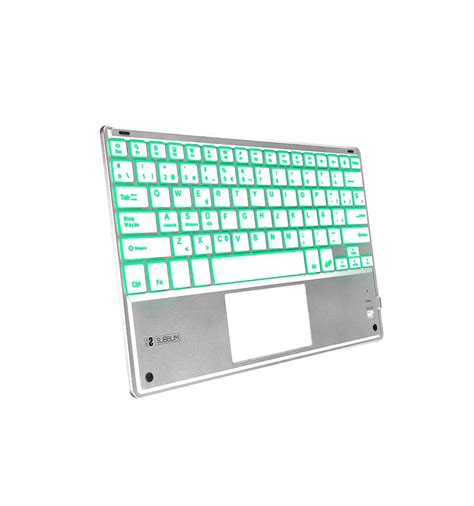 Teclado Bluetooth Subblim Smart Backlit Bt Touchpad Silver