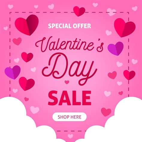 Free Vector Flat Design Valentine S Day Sale