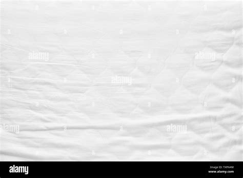 Top View Bedding Sheets White Fabric Wrinkled Canvas Texture Background