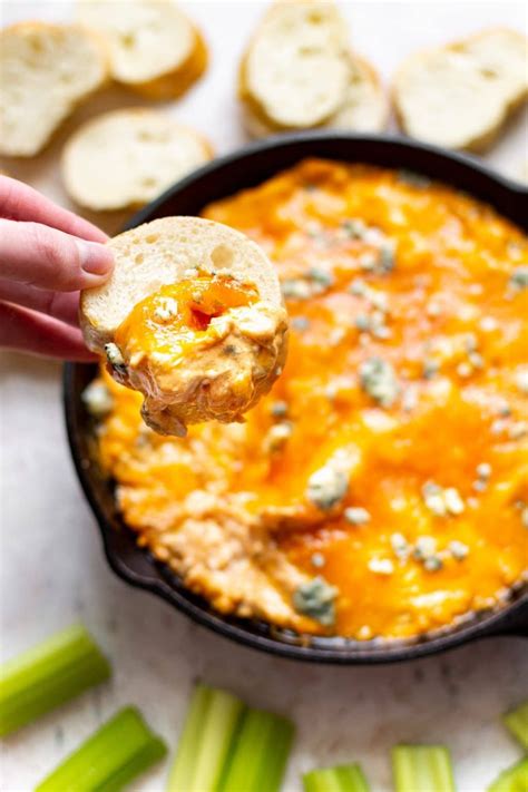 This Easy Buffalo Chicken Dip Is Made In The Oven With Ranch Dressing