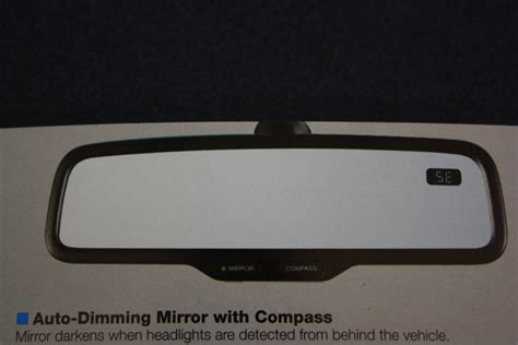 Interior Rear View Mirror Auto Dimming Mirror W Compass Subaru Oem