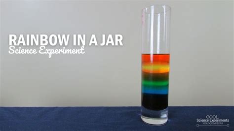 Rainbow in a Jar Science Experiment