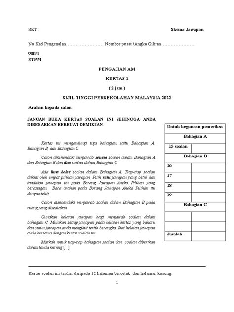 Modul Jpn Kelantan Skema Pengajian Am Semester 1 2022 Pdf